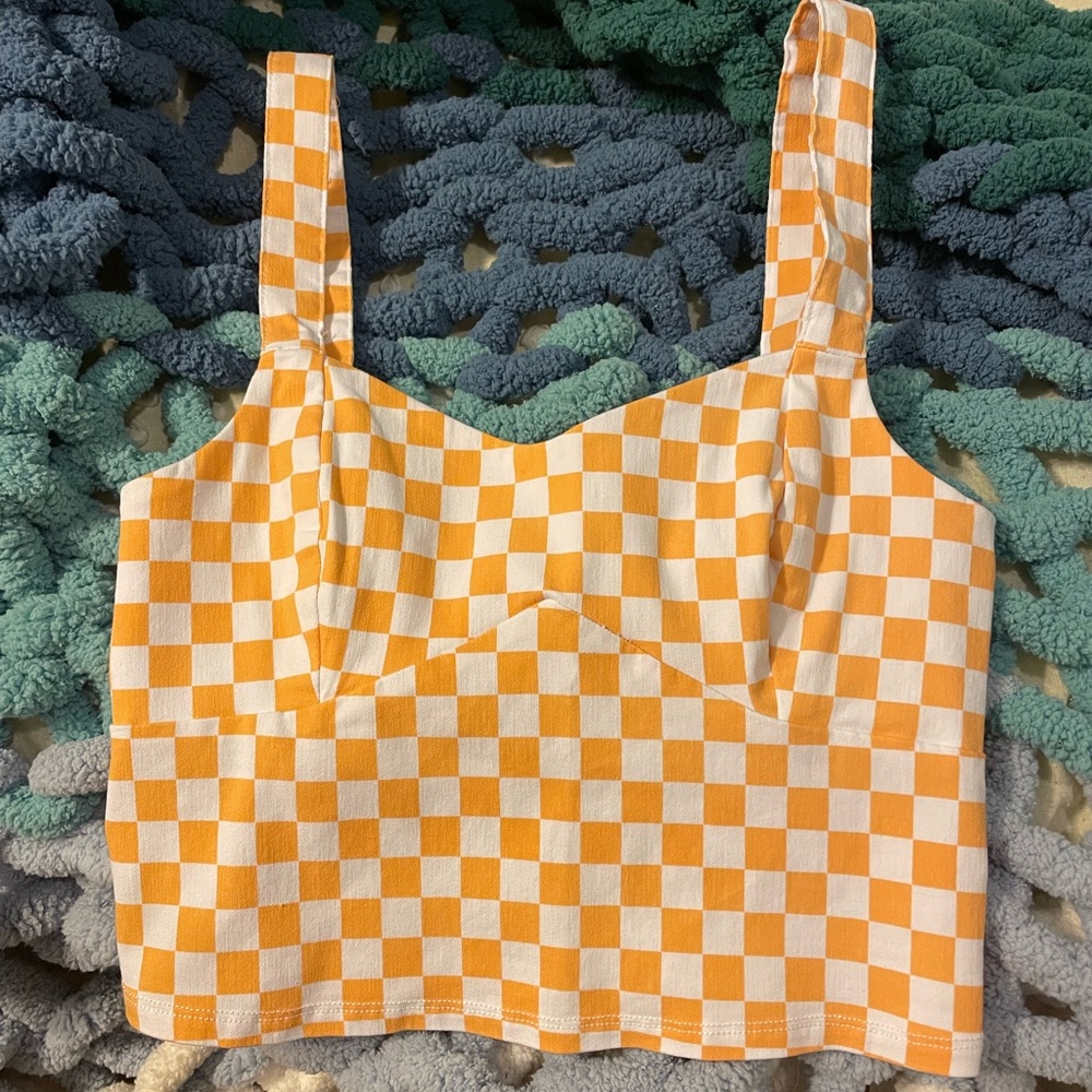 Checkered crop brand new
